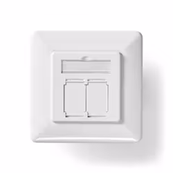 Nedis CCGP89200IV prise de courant 2 x RJ-45 Blanc