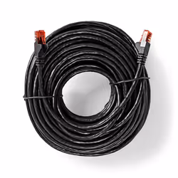 Nedis CCGB85900BK200 câble de réseau Noir 20 m Cat6 U/UTP (UTP)