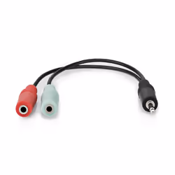 Nedis CAGB22150BK02, 3,5mm, Mâle, 2 x 3.5mm, Femelle, 0,2 m, Anthracite
