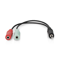 Nedis CAGB22150BK02 câble audio 0,2 m 3,5mm 2 x 3.5mm Anthracite