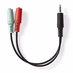 Nedis CAGB22150BK02 câble audio 0,2 m 3,5mm 2 x 3.5mm Anthracite