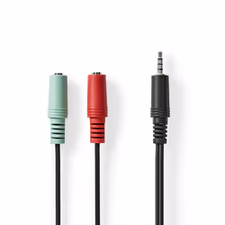 Nedis CAGB22150BK02 câble audio 0,2 m 3,5mm 2 x 3.5mm Anthracite - Vue supplémentaire 4