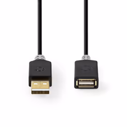 Nedis CCBW60010AT30, 3 m, USB A, USB A, USB 2.0, 480 Mbit/s, Anthracite