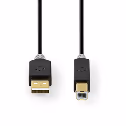 Nedis CCBW60100AT10, 1 m, USB A, USB B, USB 2.0, 480 Mbit/s, Anthracite