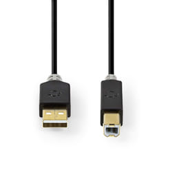 Nedis CCBW60100AT10 câble USB 1 m USB 2.0 USB A USB B Anthracite