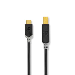 Nedis CCBW60651AT20 câble USB 2 m USB 2.0 USB C USB B Anthracite