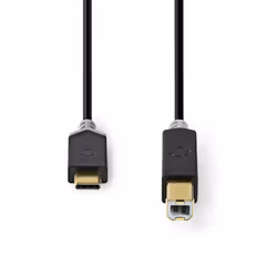Nedis CCBW60651AT20 câble USB 2 m USB 2.0 USB C USB B Anthracite