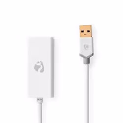 Nedis CCBW61950WT02 changeur de genre de câble RJ-45 USB 2.0 Type-A Blanc