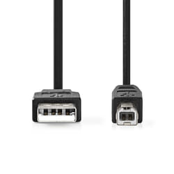 Nedis CCGB60100BK10 câble USB 2 m USB 2.0 USB A USB B Noir