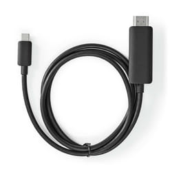 Nedis CCGB64655BK20 câble vidéo et adaptateur 2 m USB Type-C HDMI Noir