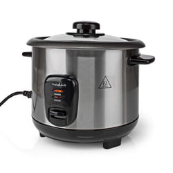Nedis KARC110AL cuiseur à riz 1 L 400 W Noir, Argent