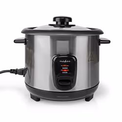 Nedis KARC110AL cuiseur à riz 1 L 400 W Noir, Argent