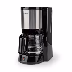 Nedis KACM260EBK, Machine à café filtre, Café moulu, 1000 W, Noir, Argent