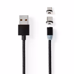 Nedis CCGB60630BK20 câble USB 2 m USB 2.0 USB A Micro-USB B Noir - Vue supplémentaire 4