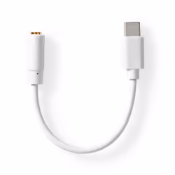 Nedis CCGB65950WT01 changeur de genre de câble USB A 3,5mm Blanc