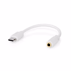 Nedis CCGB65950WT01 changeur de genre de câble USB A 3,5mm Blanc