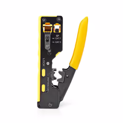 Nedis CCGG89510BK Pince à sertir Outil combiné Noir, Jaune