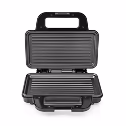 Nedis KASG100FBK gaufrier et appareil à croque-monsieur 900 W Noir, Argent