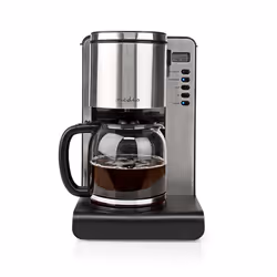 Nedis KACM280EAL, Machine à café filtre, 1,5 L, Café moulu, 1000 W, Aluminium, Noir