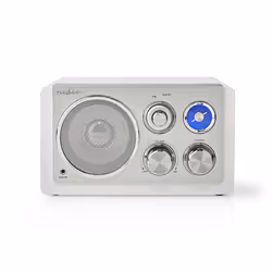 Nedis RDFM5110WT Radio portable Personnel Analogique Argent, Blanc