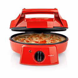 Nedis FCPM100FRD Machine et four à pizzas 1 pizza(s) 1800 W Noir, Rouge