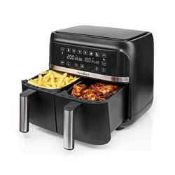 Nedis KAAFD350EBK friteuse Double 3,8 L Autonome 3000 W Friteuse d’air chaud Noir