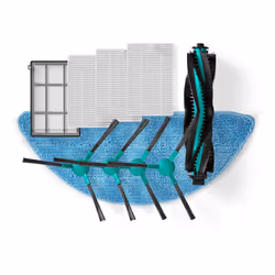 Nedis WIFIVCB02, Aspirateur robot, Filtre et brosse, Noir, Bleu, Blanc, WIFIVCL001CBK, 8 pièce(s), 1 pièce(s)
