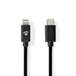 Nedis CCGP39650BK10 câble Lightning 1 m Noir