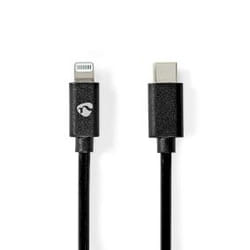 Nedis CCGP39650BK20 câble Lightning 2 m Noir