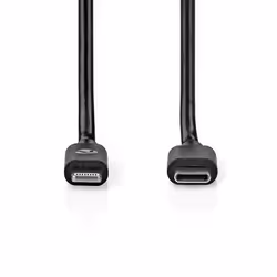 Nedis CCGP39650BK20 câble Lightning 2 m Noir
