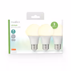 Nedis LBE27A602P3 ampoule LED 8,5 W E27 F