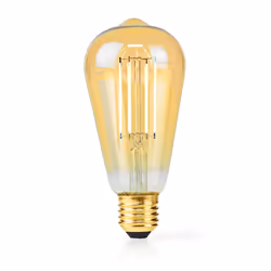 Nedis LBDE27ST64GD1, 4,9 W, 42 W, E27, 470 lm, 15000 h, Lumière extra chaude, Blanc chaud