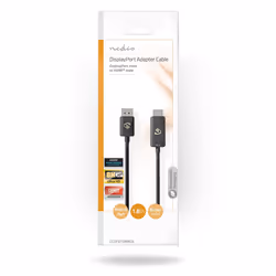 Nedis CCGP37108BK18 câble vidéo et adaptateur 1,8 m HDMI Type A (Standard) DisplayPort Noir