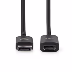 Nedis CCGP37108BK02 câble vidéo et adaptateur 0,2 m DisplayPort HDMI Noir