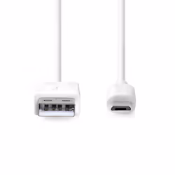 Nedis CCGB60500WT10 câble USB 1 m USB 2.0 USB A Micro-USB B Blanc