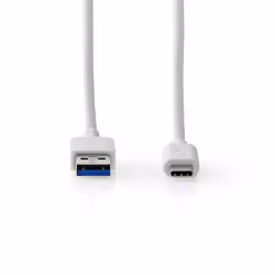 Nedis CCGW61600WT10 câble USB 1 m USB 3.2 Gen 1 (3.1 Gen 1) USB A USB C Blanc