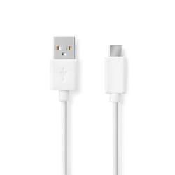 Nedis CCGB60600WT20 câble USB 2 m USB 2.0 USB A USB C Blanc