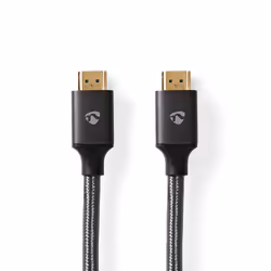 Nedis CVTB35000GY50, 5 m, HDMI Type A (Standard), HDMI Type A (Standard), Compatibilité 3D, 48 Gbit/s, Noir