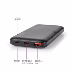 Nedis UPBKPD10000BK banque d'alimentation électrique Lithium Polymère (LiPo) 10000 mAh Noir - Vue supplémentaire 7