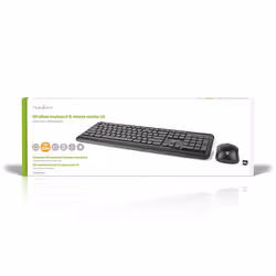 Nedis KBMCW100BKUS clavier Souris incluse RF sans fil QWERTY Anglais américain Noir - Vue supplémentaire 7