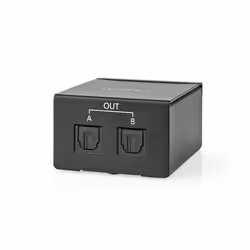 Nedis ASPL2512BK, Noir, TosLink, TosLink, Femelle, Femelle, Métal
