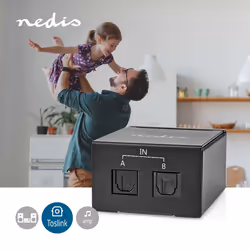 Nedis ASWI2512BK commutateur audio Noir