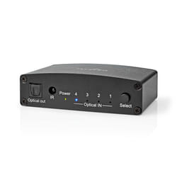 Nedis ASWI2514BK commutateur audio Noir