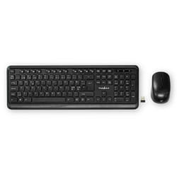 Nedis KBMCW100BKND clavier Souris incluse RF sans fil QWERTY Nordique Noir