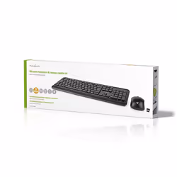 Nedis KBMCW100BKND clavier Souris incluse RF sans fil QWERTY Nordique Noir - Vue supplémentaire 7