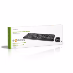 Nedis KBMCW100BKND clavier Souris incluse RF sans fil QWERTY Nordique Noir - Vue supplémentaire 8