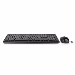 Nedis KBMCW100BKDE clavier Souris incluse FR sans fil +USB QWERTZ Allemand Noir