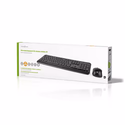 Nedis KBMCW100BKDE clavier Souris incluse FR sans fil +USB QWERTZ Allemand Noir - Vue supplémentaire 7