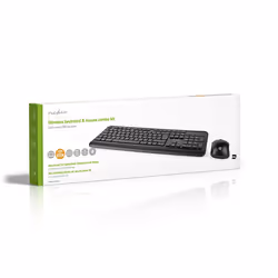 Nedis KBMCW100BKDE clavier Souris incluse FR sans fil +USB QWERTZ Allemand Noir - Vue supplémentaire 8