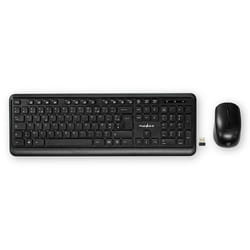 Nedis KBMCW100BKFR clavier Souris incluse RF sans fil AZERTY Français Noir